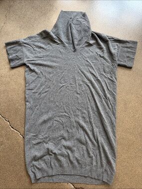 Fay Gray Short-Sleeve Wool Cashmere Knit Dress